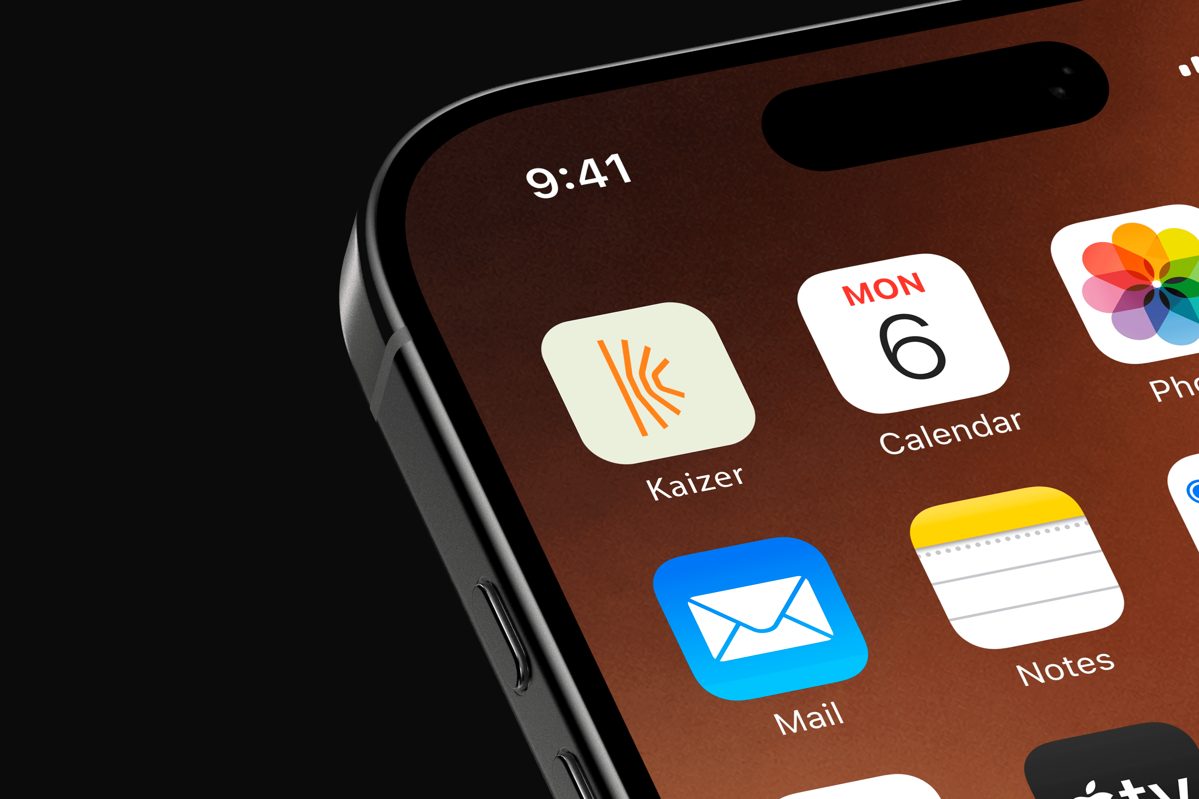 Kaizer app icon on iPhone home screen